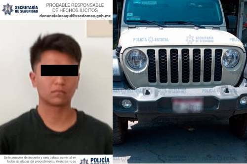 Lo cachan en Toluca, con un un Jeep 2020 robado en Houston, Texas